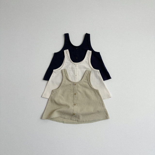 [70-110cm] 質感排扣百搭無袖上衣 #Andromeda仙女座