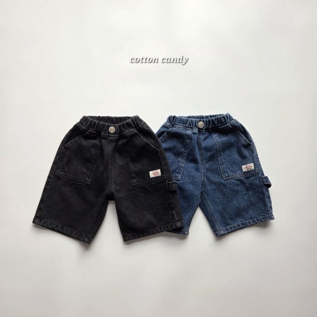 [85-158cm] 工裝布標口袋牛仔短褲 #Sagittarius射手座