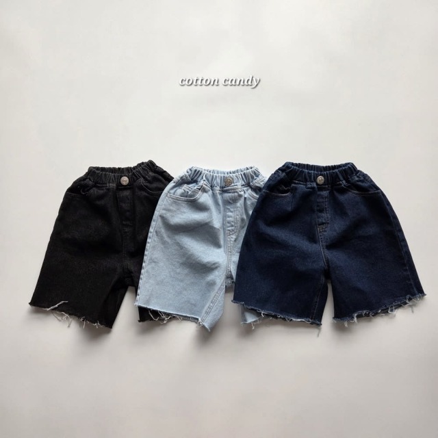 [85-158cm] 韓系率性毛邊抽鬚丹寧短褲 #Sagittarius射手座 (大童)