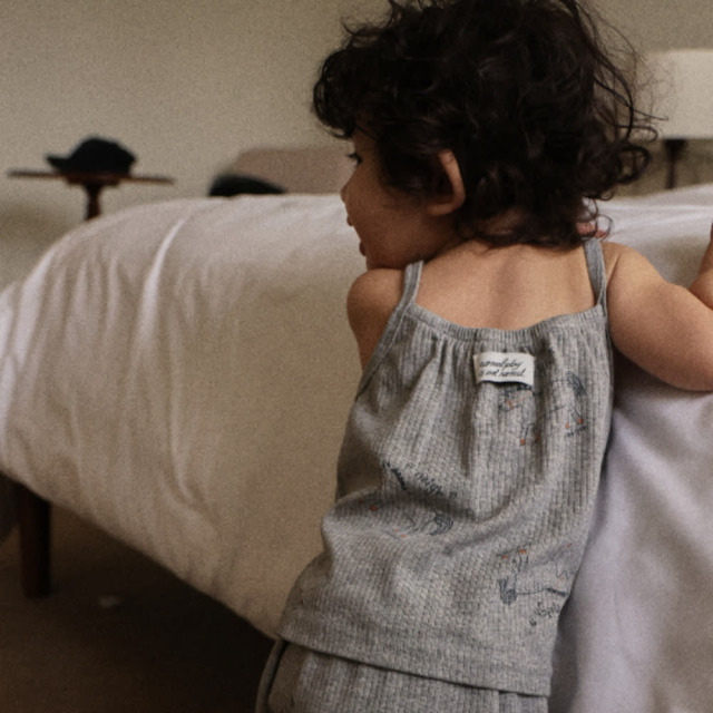 [55-120cm] 清透小馬印花細肩帶上衣 #LeoMinor小獅座