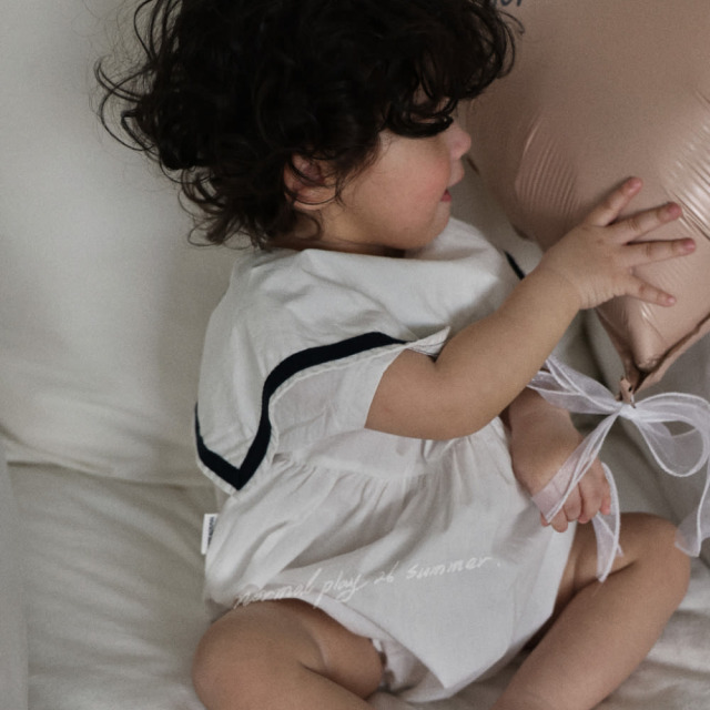 [55-120cm] 萌感海軍領滾邊包屁衣 #LeoMinor小獅座