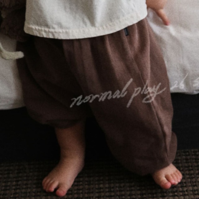 [55-120cm] 涼感舒膚紗布寬鬆縮口長褲 #LeoMinor小獅座 (大童)