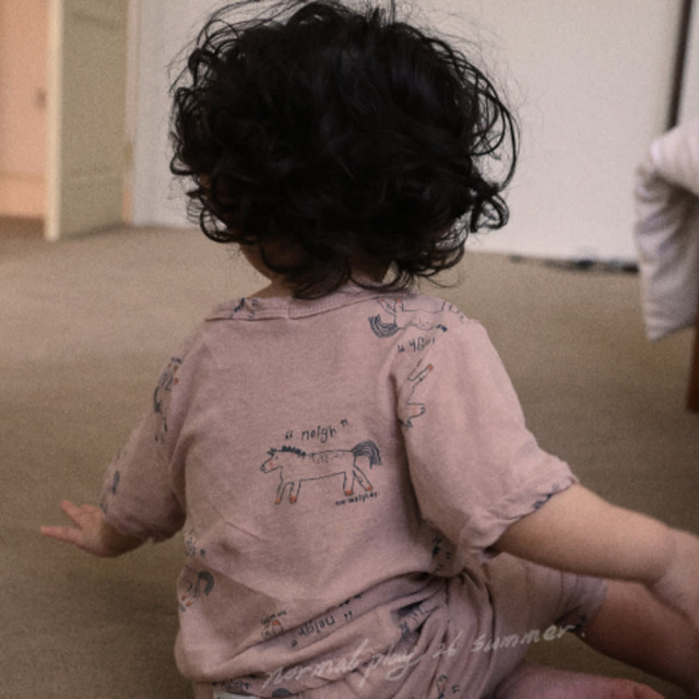 [55-120cm] 滿版小馬印花短袖T恤 #LeoMinor小獅座