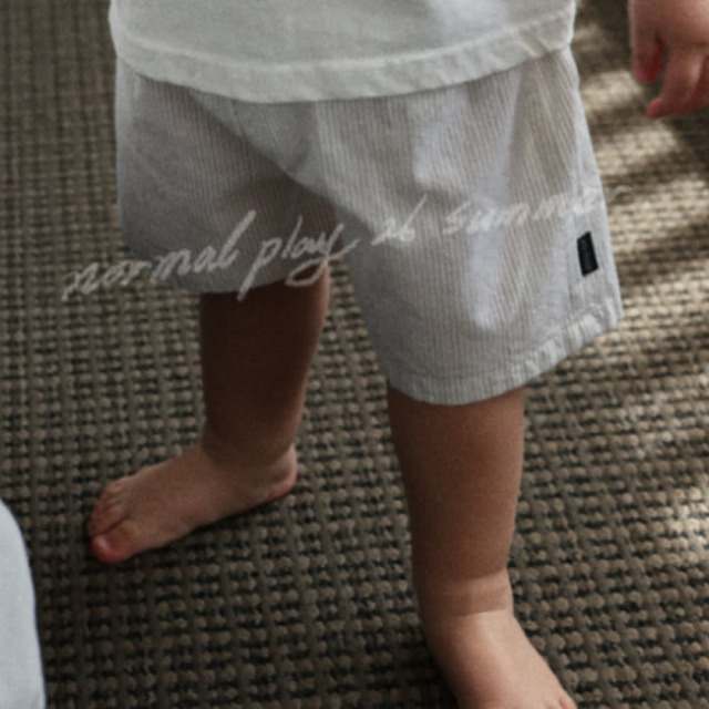 [55-120cm] 清爽細條紋日常全棉短褲 #LeoMinor小獅座