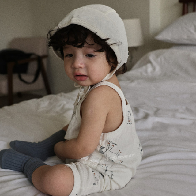 [55-120cm] 萌感小馬坑條細肩帶連身褲 #LeoMinor小獅座