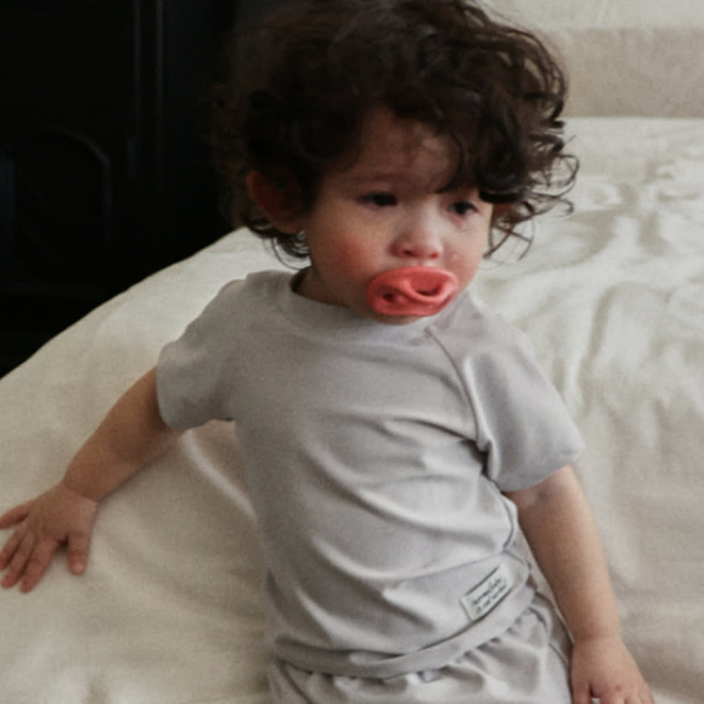 [55-120cm] 質感雙色拼接機能短袖T恤 #LeoMinor小獅座