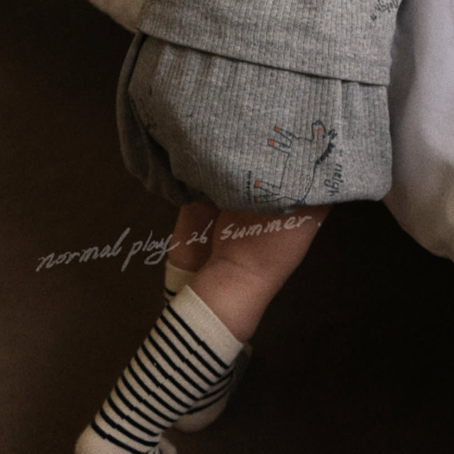 [55-120cm] 滿版小馬親膚束口麵包褲 #LeoMinor小獅座