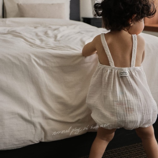 [55-120cm] 透氣輕盈雙層紗細肩帶包屁衣 #LeoMinor小獅座