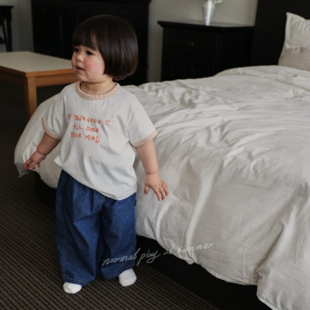 [55-120cm] 韓系水洗寬鬆牛仔褲 #LeoMinor小獅座