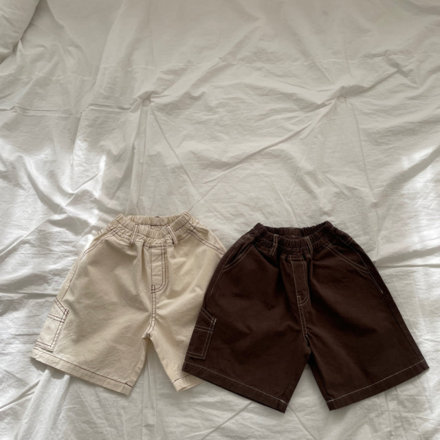 [90-155cm] 休閒明線設計工裝短褲 #Crux南十字座 (大童)