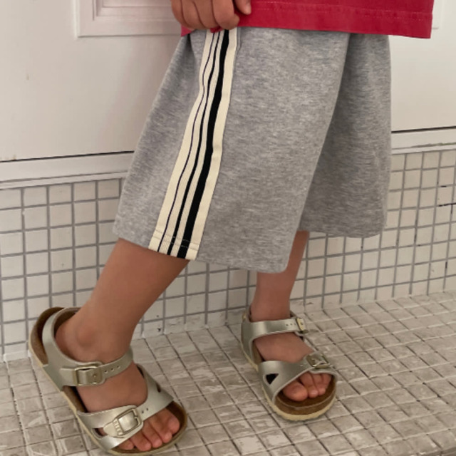 [90-155cm] 休閒百搭側條紋棉短褲 #Crux南十字座