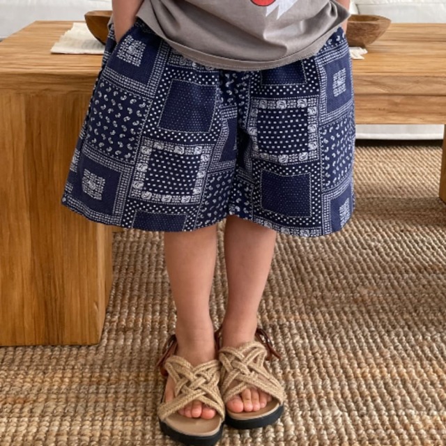 [90-155cm] 質感圖騰印花短褲 #Crux南十字座