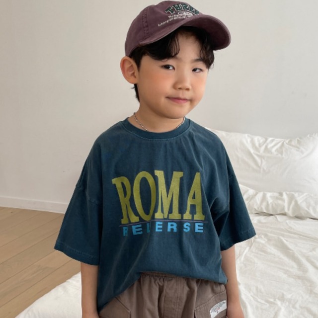 [90-155cm] 美式撞色字母印花T恤 #Crux南十字座