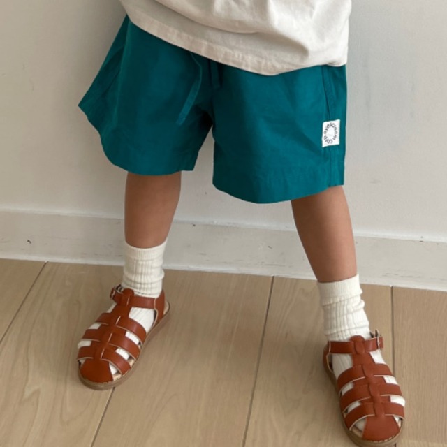 [90-155cm] 韓系質感標籤休閒短褲 #Crux南十字座