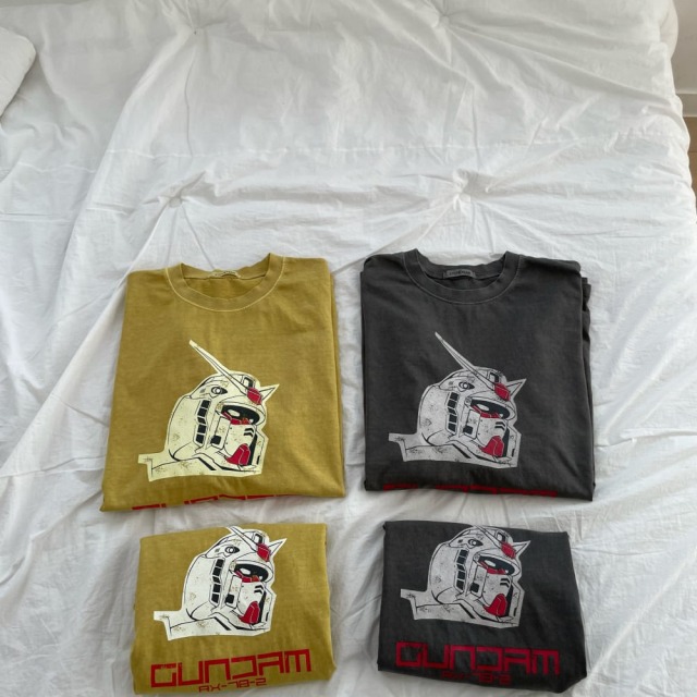 [90-155cm] 復古水洗機甲印花T恤 #Crux南十字座 (大童)