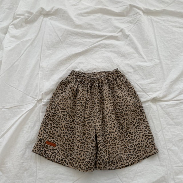 [90-155cm] 韓系時髦豹紋印花短褲 #Crux南十字座 (大童)