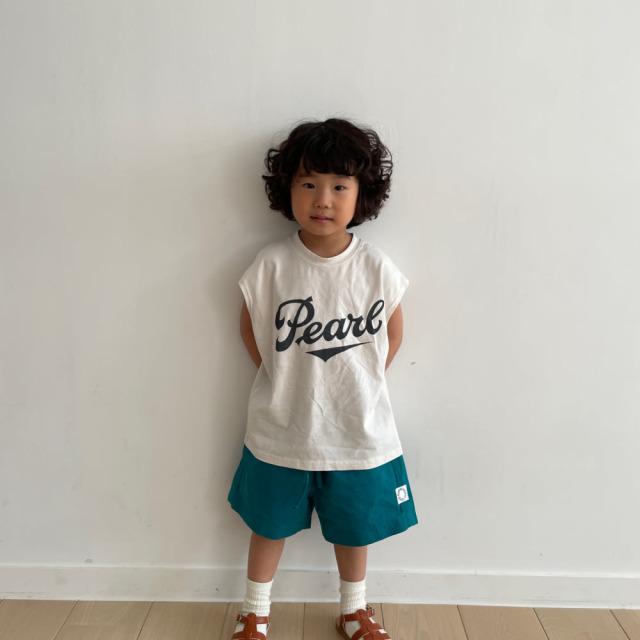 [90-155cm] 美式草寫字母無袖T恤 #Crux南十字座 (大童)