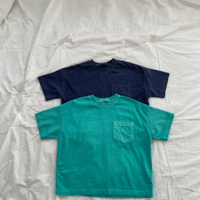 [90-155cm] 質感水洗單口袋T恤 #Crux南十字座 (大童)