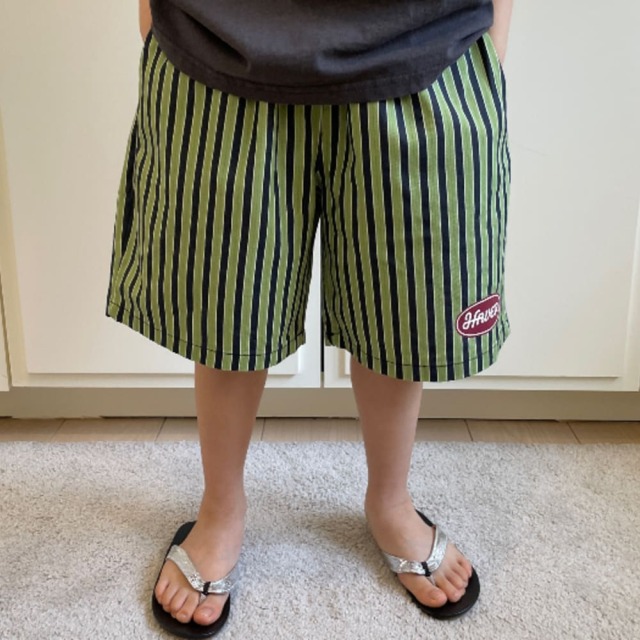 [90-155cm] 復古撞色條紋休閒短褲 #Crux南十字座