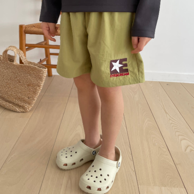 [90-155cm] 美式星標刺繡休閒短褲 #Crux南十字座