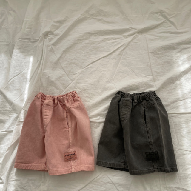 [90-155cm] 韓系質感水洗休閒短褲 #Crux南十字座 (大童)