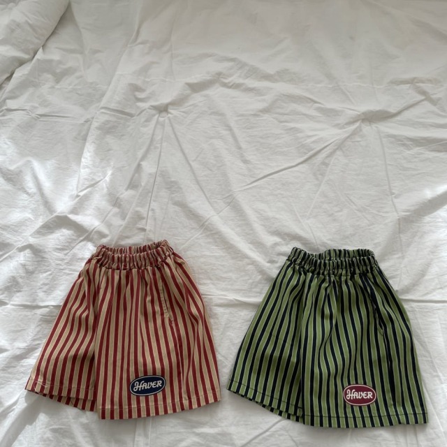 [90-155cm] 復古撞色條紋休閒短褲 #Crux南十字座 (大童)