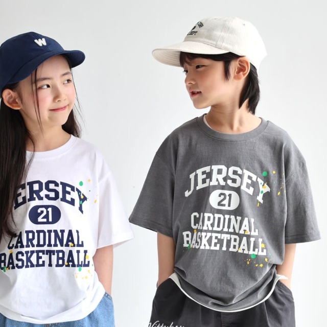 [90-165cm] 美式街頭潑墨字母短袖T恤 #Gemini雙子座