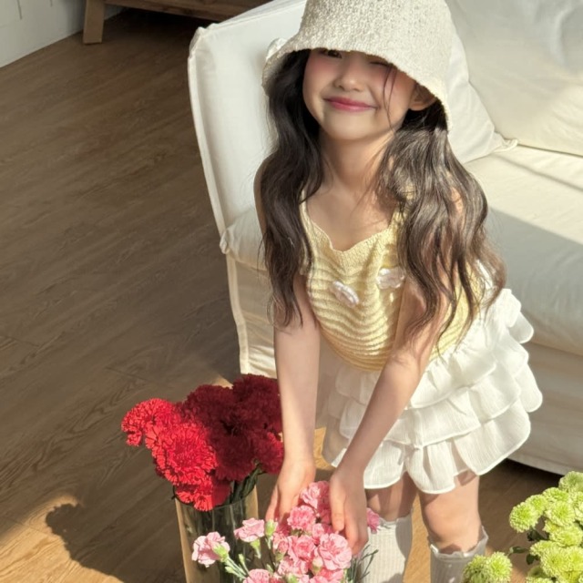 [80-130cm] 夢幻層次雪紡波浪百褶短裙 #Cygnus天鵝座