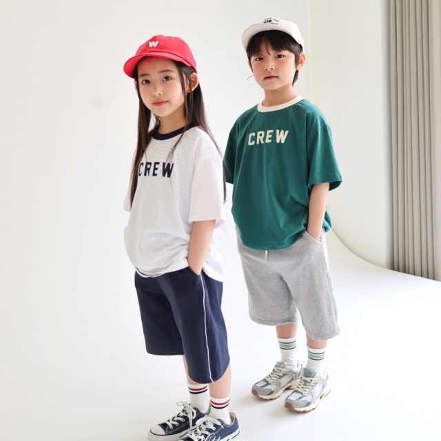 [90-165cm] 休閒撞色滾邊運動短褲 #Gemini雙子座