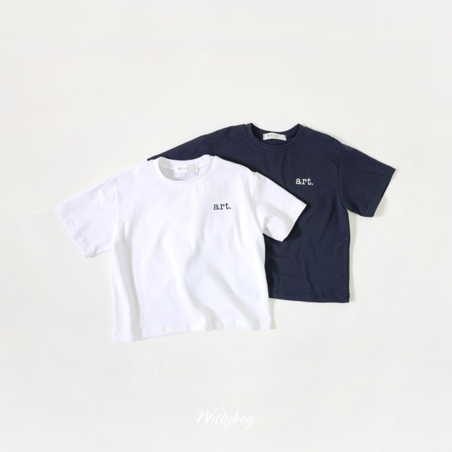 [90-165cm] 極簡手寫小語印花短袖T恤 #Gemini雙子座 (大童)