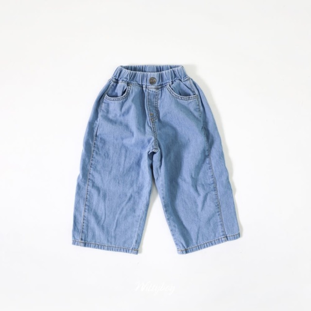 [90-165cm] 復古百搭寬鬆牛仔長褲 #Gemini雙子座 (大童)