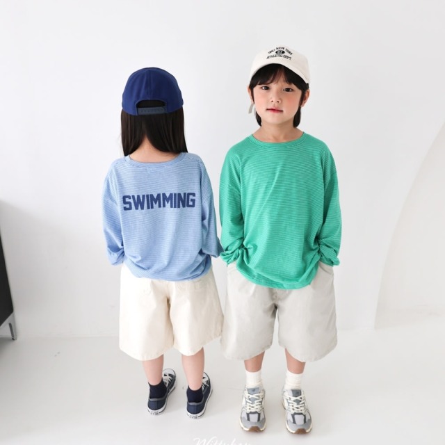 [90-165cm] 經典鬆緊休閒斜紋短褲 #Gemini雙子座 (大童)