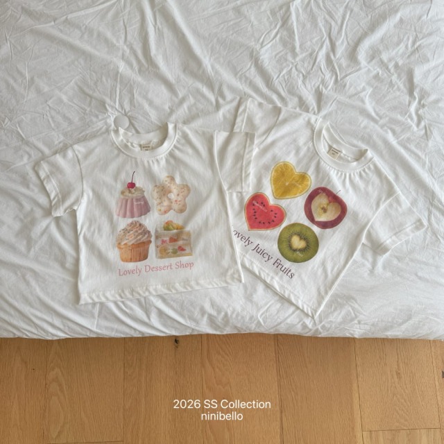 [80-130cm] 繽紛甜點水果寫真短袖T恤 #Cygnus天鵝座 (大童)