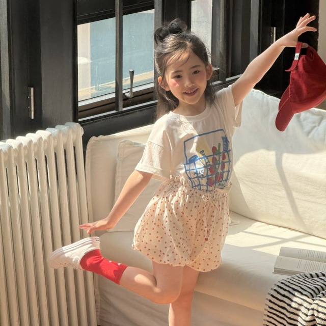 [80-130cm] 甜美草莓點點澎澎束口短褲 #Cygnus天鵝座