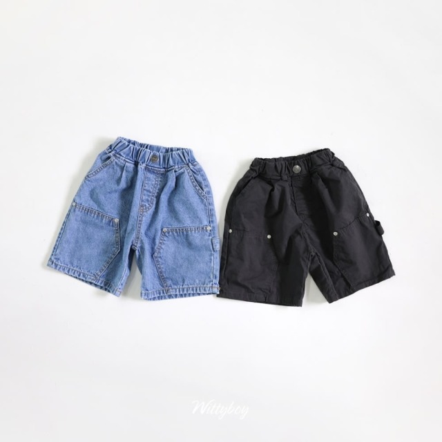 [90-165cm] 經典百搭抽繩工裝牛仔短褲 #Gemini雙子座