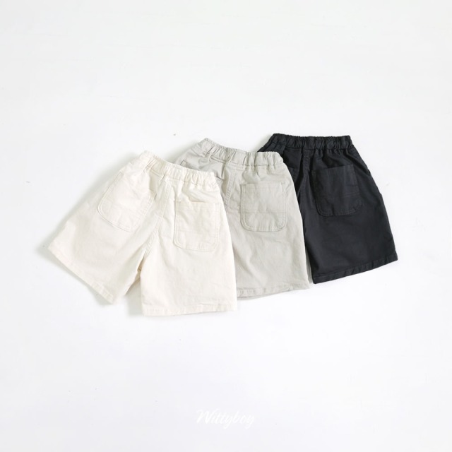 [90-165cm] 經典鬆緊休閒斜紋短褲 #Gemini雙子座