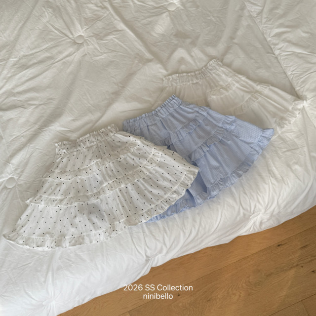 [80-130cm] 夢幻層次蕾絲邊蛋糕長裙 #Cygnus天鵝座 (大童)