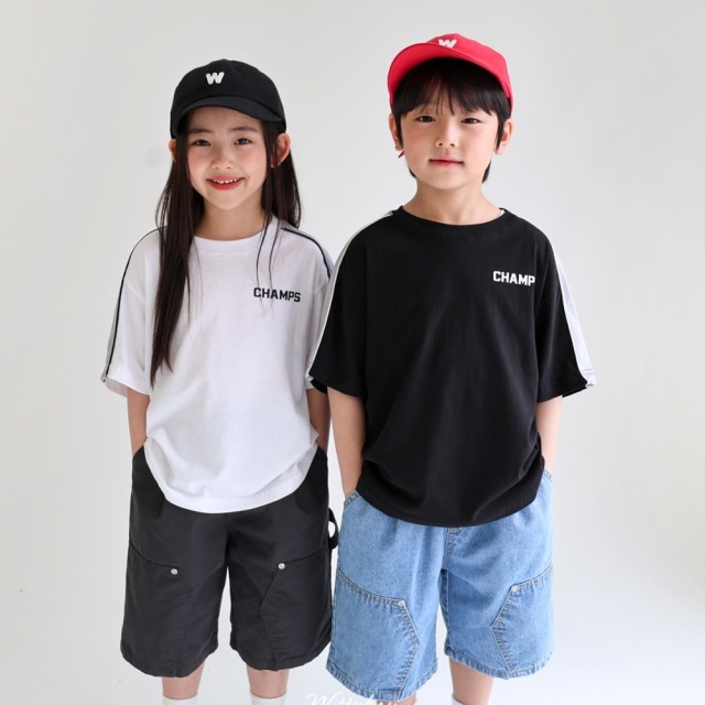 [90-165cm] 運動風側邊造型線條短袖T恤 #Gemini雙子座