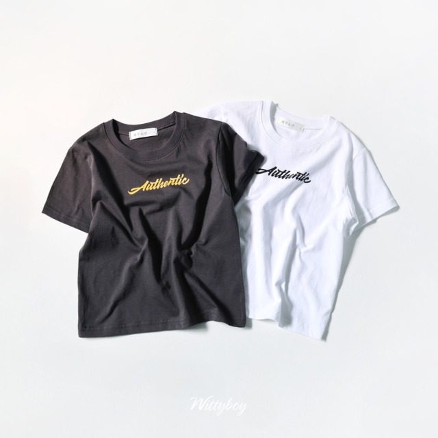 [90-165cm] 質感草寫字母短袖T恤 #Gemini雙子座 (大童)