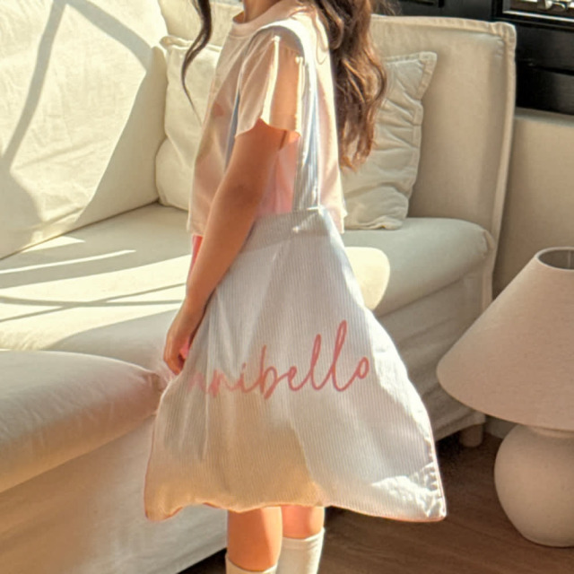 [80-130cm] 韓系亮彩條紋帆布側背包 #Cygnus天鵝座