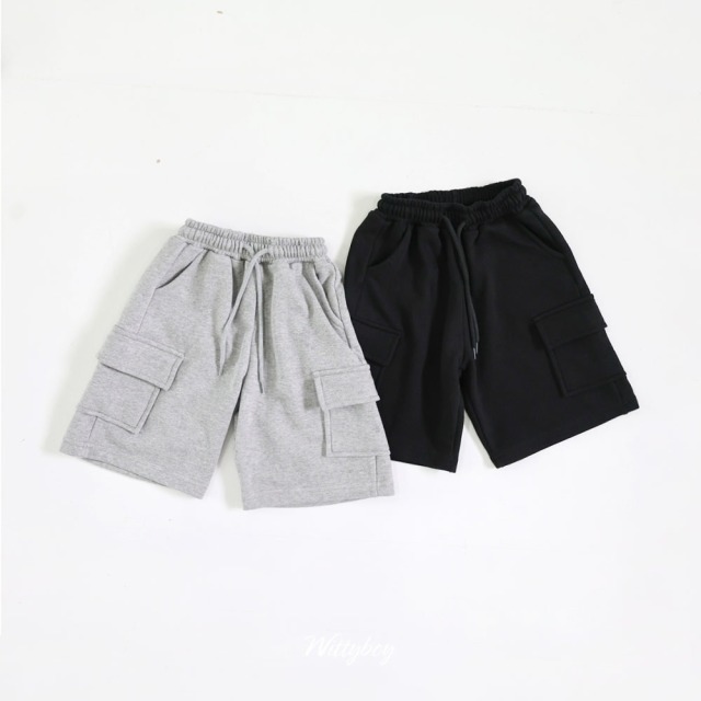 [90-165cm] 舒適工裝口袋休閒短褲 #Gemini雙子座 (大童)