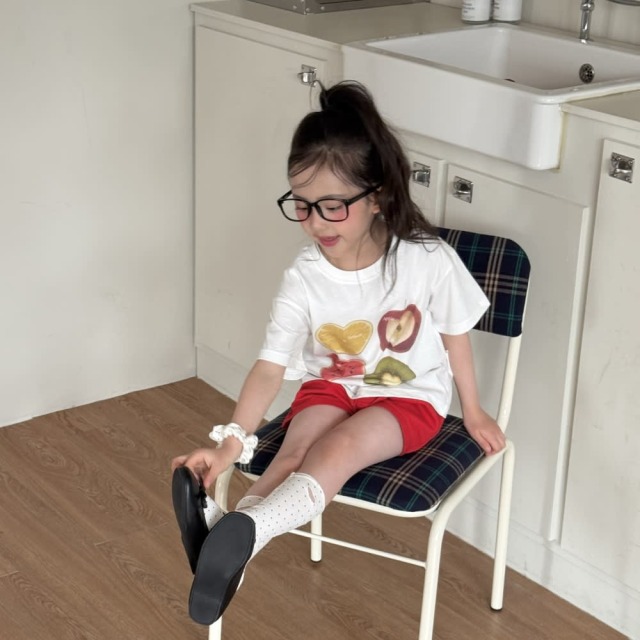 [80-130cm] 繽紛甜點水果寫真短袖T恤 #Cygnus天鵝座