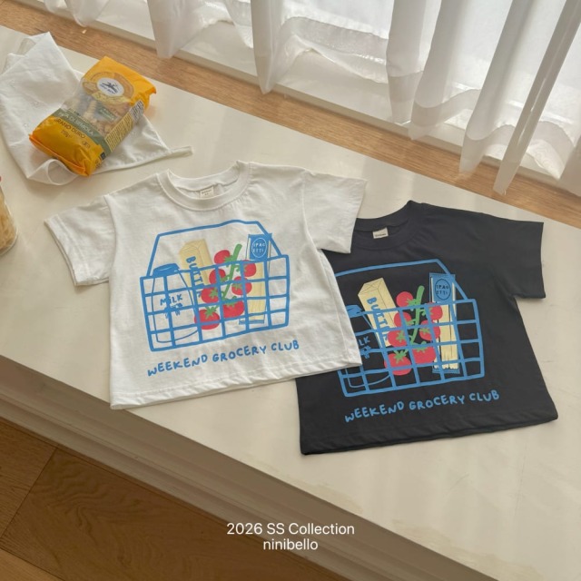 [80-130cm] 週末採購俱樂部蔬菜短袖T恤 #Cygnus天鵝座 (大童)