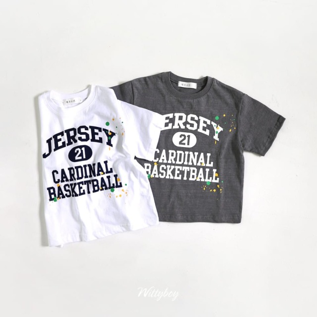 [90-165cm] 美式街頭潑墨字母短袖T恤 #Gemini雙子座 (大童)