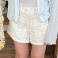 [80-130cm] 浪漫花邊縷空蕾絲短褲 #Cygnus天鵝座