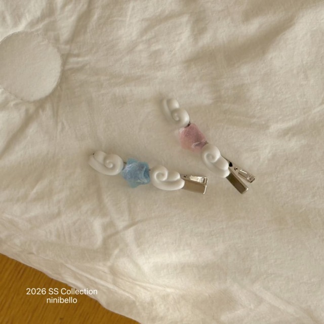 [80-130cm] 亮彩雲朵星心磨砂髮夾 #Cygnus天鵝座