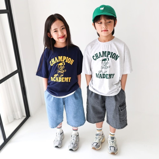 [90-165cm] 經典打褶寬鬆牛仔短褲 #Gemini雙子座