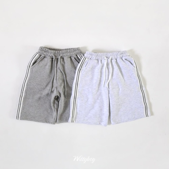 [90-165cm] 運動造型側邊線條短褲 #Gemini雙子座 (大童)