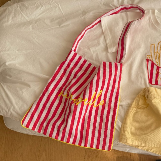 [80-130cm] 韓系亮彩條紋帆布側背包 #Cygnus天鵝座