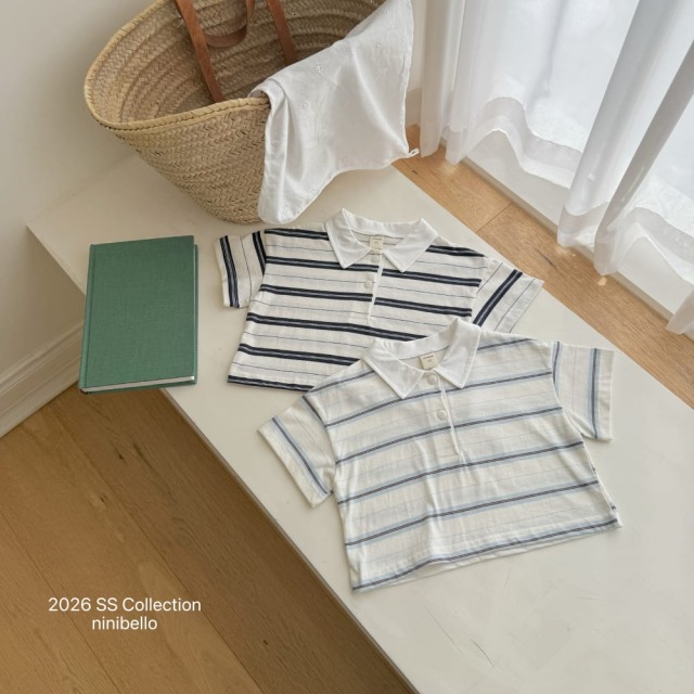 [80-130cm] 經典百搭橫條紋POLO衫 #Cygnus天鵝座 (大童)